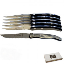 Set de 6 cuchillos contemporáneos Laguiole - Antracita