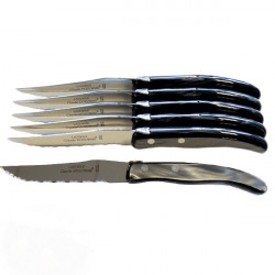 Set de 6 cuchillos contemporáneos Laguiole - Antracita