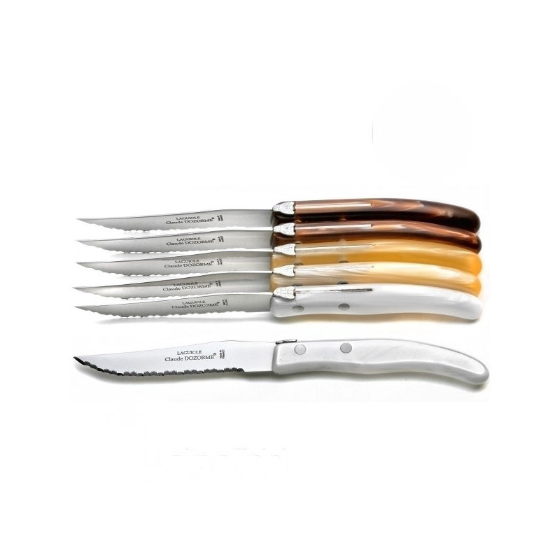 Set of 6 contemporary Laguiole knives - Saharan Shades