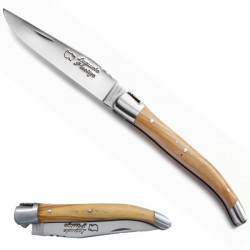 Laguiole olive wood handle knife - Classic range, leather case