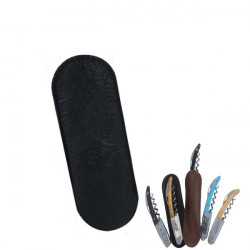 CLOS Laguiole, carbon corkscrew with leather case