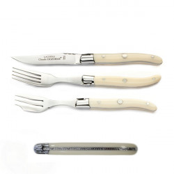 Laguiole boxed set of 6 ivoirine handle dessert knives (or cheese)