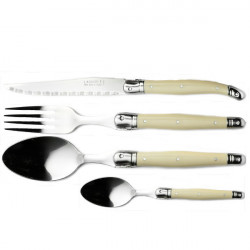 Set de 6 cucharillas tradicionales Laguiole - Color marfil