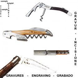 Laguiole Magnum corkscrew, structured bone handle