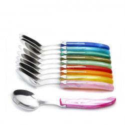 Large spoon "colors of nature", black. Made in France