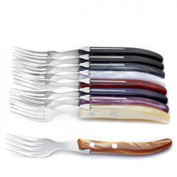 Fork "colors of nature", white. Made in France