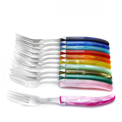 Fork "colors of nature", white. Made in France