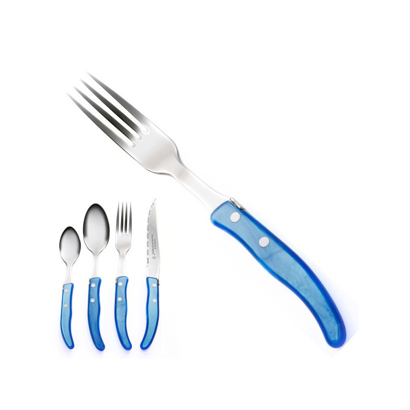 Fork "colors of nature", azure. Made in France