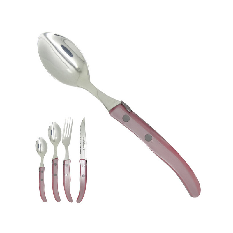 Large spoon "colors of nature", baby pink. Made in France