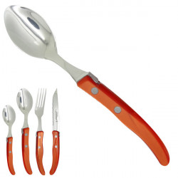 Large spoon "colors of nature", orange red. Made in France