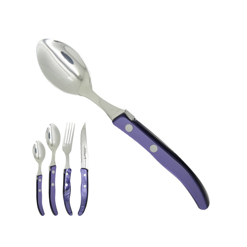 Large spoon "colors of nature", purple. Made in France