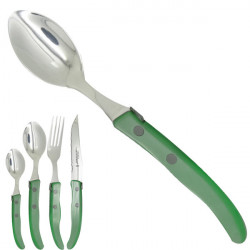 Large spoon "colors of nature", green. Made in France