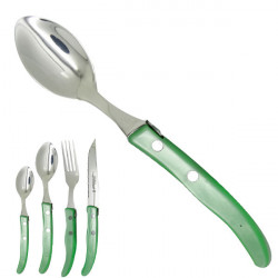 Large spoon "colors of nature", pale green. Made in France