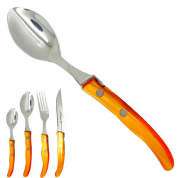 Large spoon "colors of nature", orange. Made in France