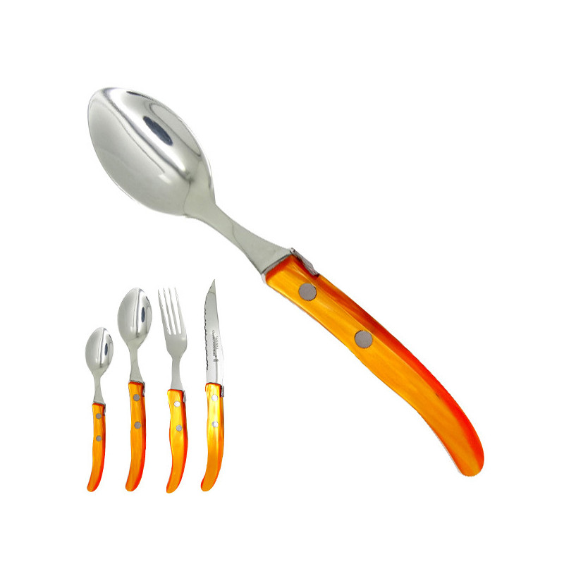 Large spoon "colors of nature", orange. Made in France