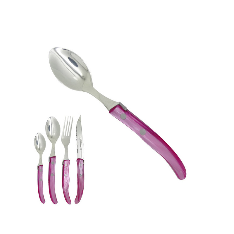 Small spoon "colors of nature", pink. Made in France