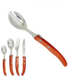Small spoon "colors of nature", orange red. Made in France