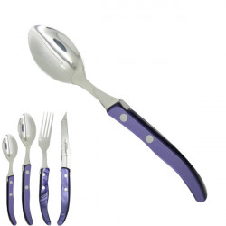 Small spoon "colors of nature", purple. Made in France