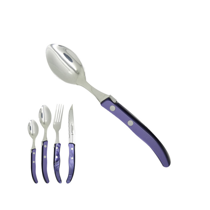 Small spoon "colors of nature", purple. Made in France