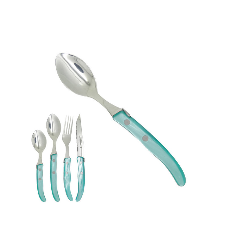 Small spoon "colors of nature", turquoise. Made in France