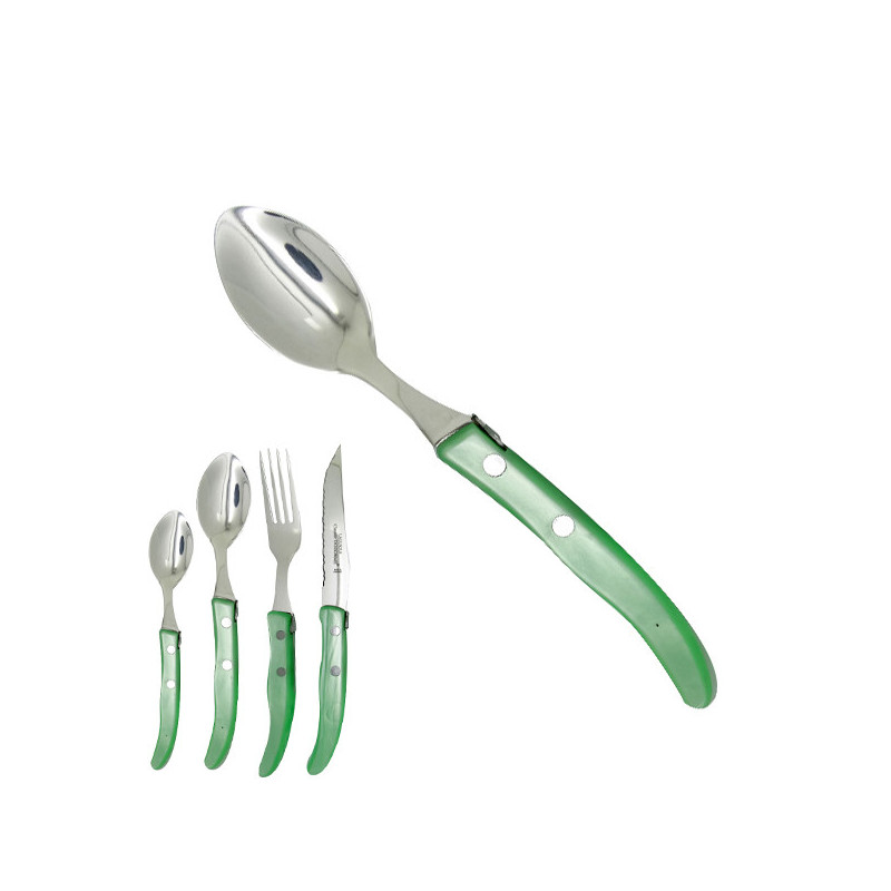 Small spoon "colors of nature", pale green. Made in France