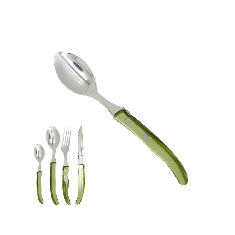 Small spoon "colors of nature", olive green. Made in France