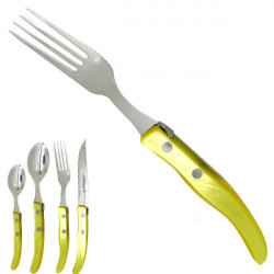 Fork "colors of nature", yellow. Made in France