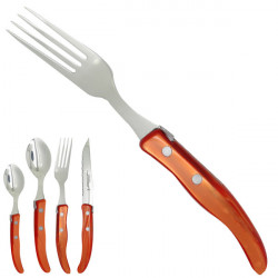 Fork "colors of nature", orange red. Made in France