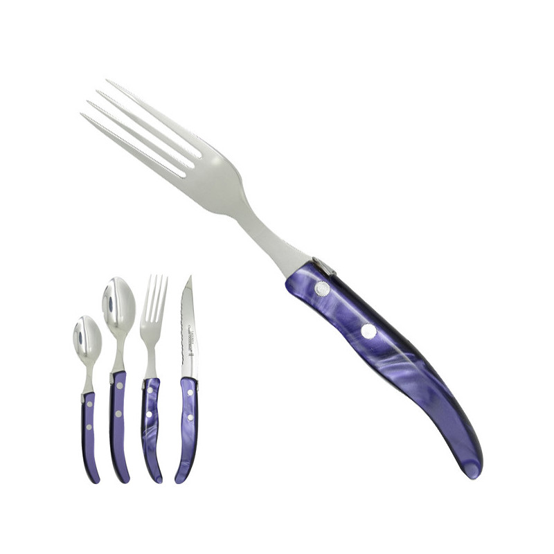 Fork "colors of nature", purple. Made in France