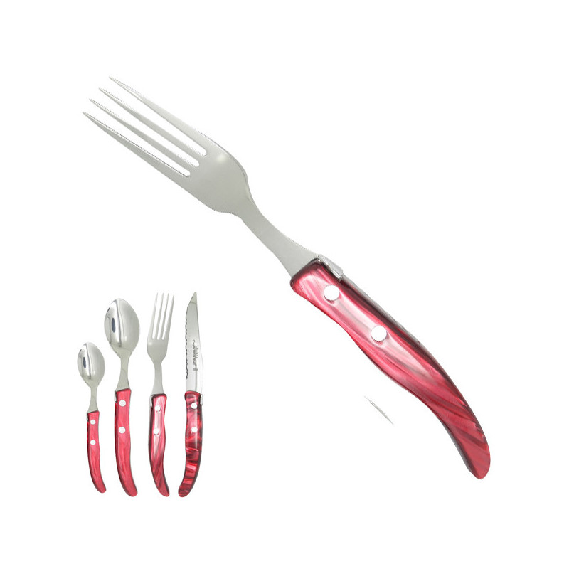 Fork "colors of nature", red bordeaux. Made in France