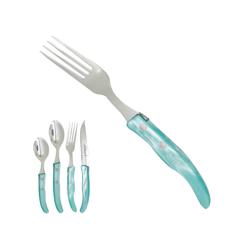 Fork "colors of nature", turquoise. Made in France