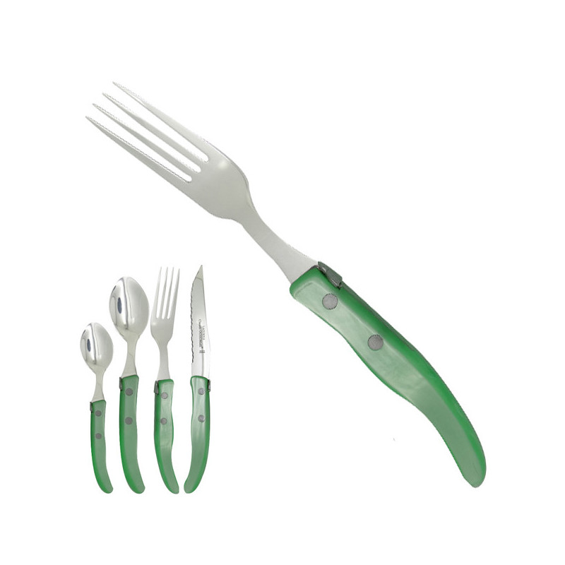 Fork "colors of nature", green. Made in France