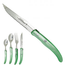 Knife "colors of nature", pale green. Made in France