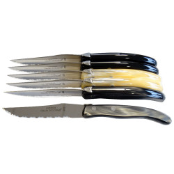 Set of 6 contemporary Laguiole knives - Smart shades