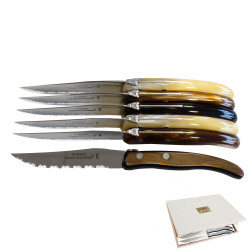 Set di 6 coltelli contemporanei Laguiole - Vaniglia / Caramello