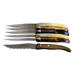 Set de 6 cuchillos contemporáneos Laguiole - Vainilla / Caramelo