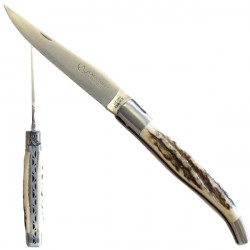 coltello Laguiole de caccia di cervi, manico corna di cervo