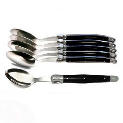 Set of 6 traditional Laguiole tablespoons - Black