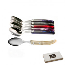 Set of 6 contemporary Laguiole teaspoons - Vineyard shades