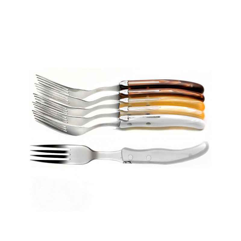 Set of 6 contemporary Laguiole fork - Saharan Shades