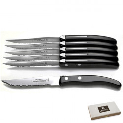 Set of 6 contemporary Laguiole knives - Black