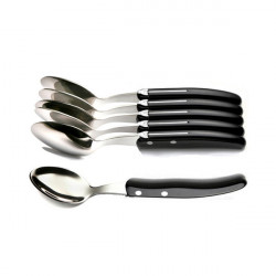 Set de 6 cucharillas contemporáneas Laguiole - Negro
