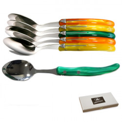 Set of 6 contemporary Laguiole tablespoons - Citrus shades