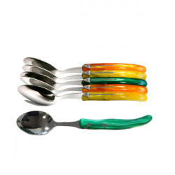 Set of 6 contemporary Laguiole teaspoons - Citrus shades