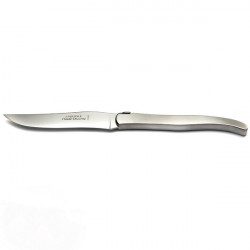 Laguiole boxed set of 6 solid polished stainless steel knives