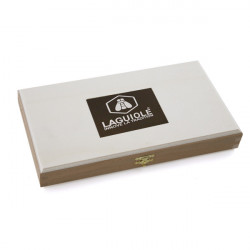 Laguiole Box 6 Laguiole Gabeln, Wenge Holzgriff, tropisches Palisander, handgefertigt