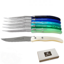 Set de 6 cuchillos contemporáneos Laguiole - Tonos de costa
