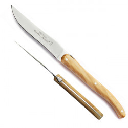 olive wood steak knife,...