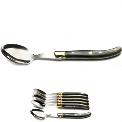 black horn handle large spoon, made in France