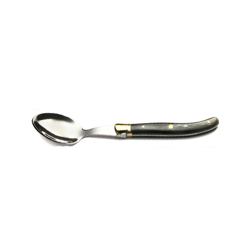black horn handle large spoon, made in France